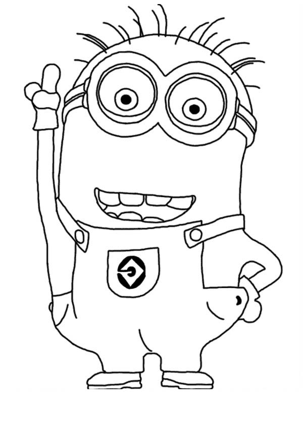 Jerry the Minion from Despicable Me Coloring Page