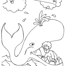 Jonah and the Whale Picture Coloring Page