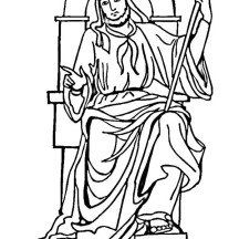 King Solomon Throne Coloring Page