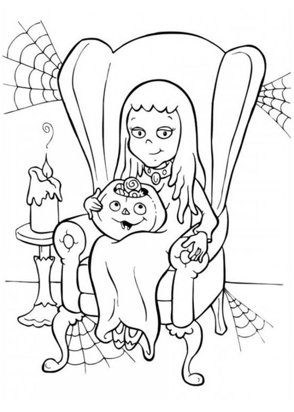 Lady Dracula in Funschool Halloween Coloring Page