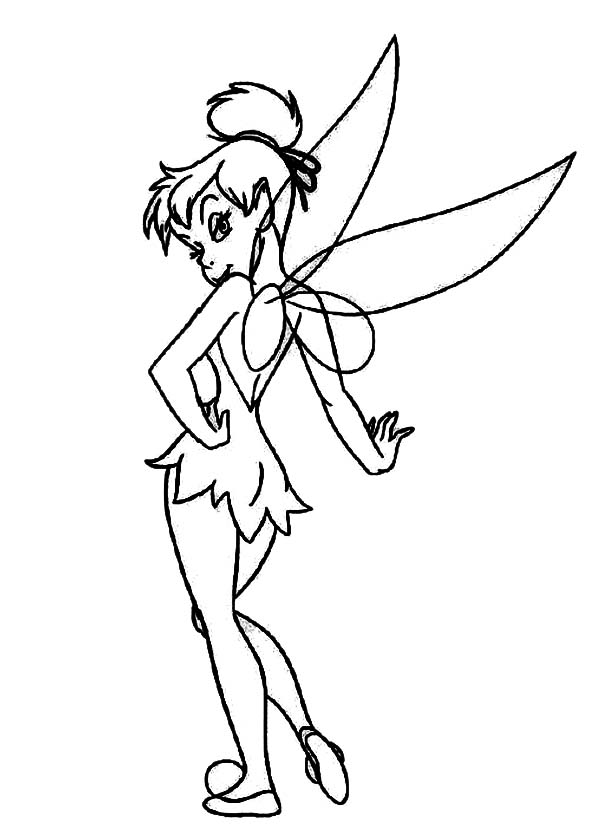Lovely Tinkerbell in Pixie Coloring Page