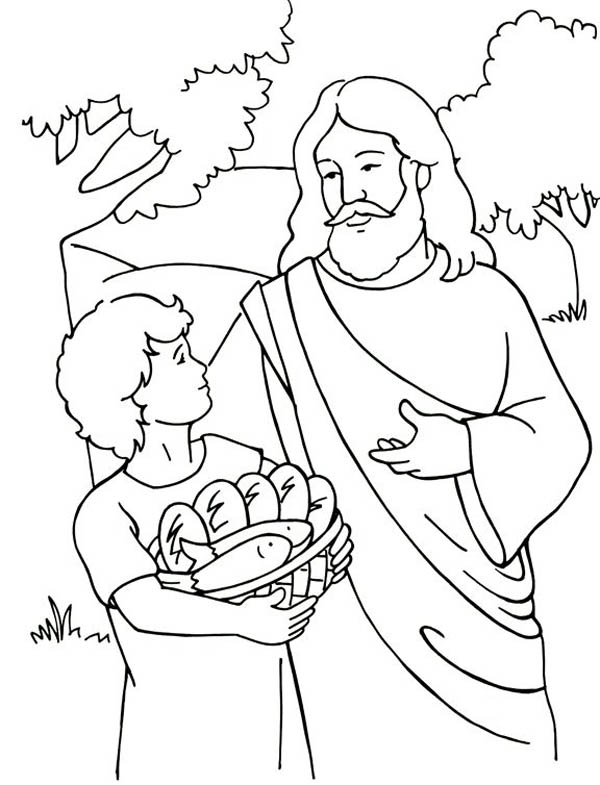 Miracles of Jesus Coloring Page