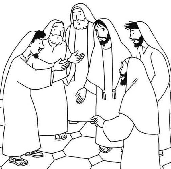 Miracles of Jesus Heals Sick Person Coloring Page