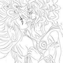 Never Stare Medusa Eyes Coloring Page