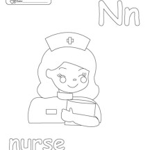 Nurse Coloring Page for Kids