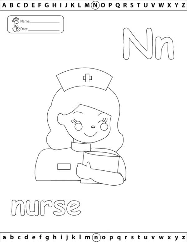 Nurse Coloring Page for Kids