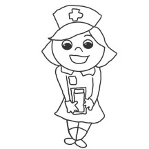 Nurse Sweet Smile Coloring Page