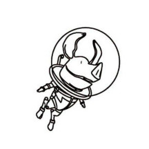 Olivia the Pig Playing Astronout Coloring Page