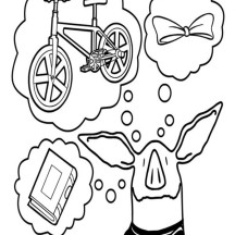 Olivia the Pig Think of Many Things Coloring Page