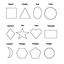 Picture of Basic Shapes Coloring Page