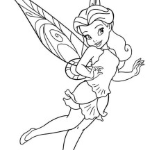 Picture of Fairy Rosetta in Pixie Coloring Page
