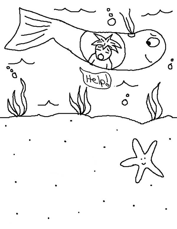Picture of Jonah and the Whale Coloring Page