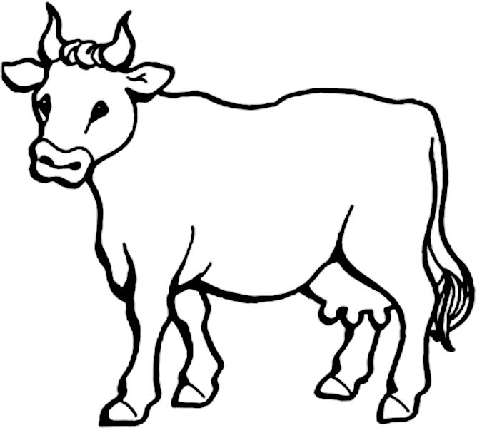 Picture of Milch Cow Coloring Page