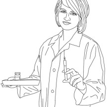 Picture of Nurse Coloring Page