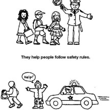 Police Officer Daily Activity Coloring Page