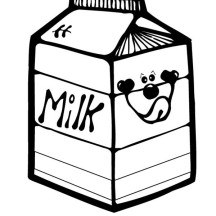 Puppy Picture on Milk Carton Coloring Page