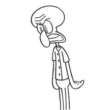 Rage Squidward Coloring Page