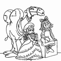 Raggedy Ann and Andy and the Hobby Horse Coloring Page