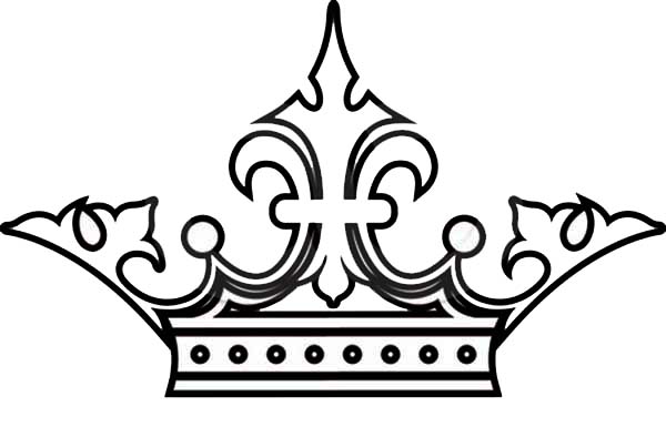 Royal Princess Crown Picture Coloring Page