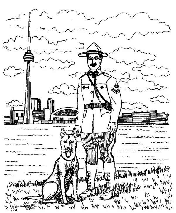 Seattle Police Officer Coloring Page