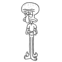 Squidward Feel Bothered Coloring Page