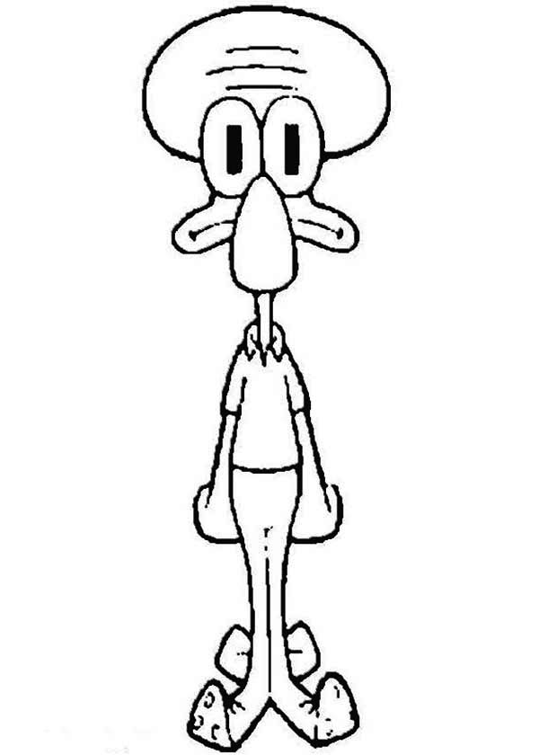 Squidward the Tentacles Coloring Page