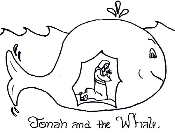 Story of Jonah and the Whale Coloring Page