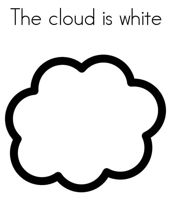The Clouds is White Coloring Page