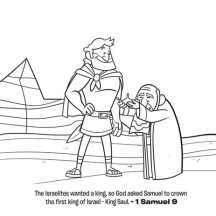 The First King of Israel is King Saul Coloring Page