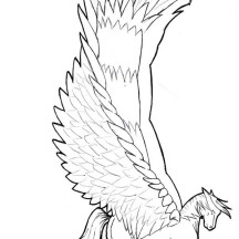 Wide Winged Pegasus Coloring Page