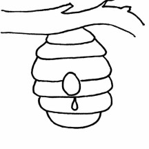 Wild Bee Beehive Coloring Page