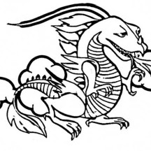A Classic Ancient China Dragon Coloring Page