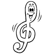 Laughing Treble Clef Coloring Page