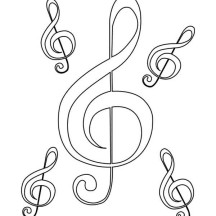 Mother of Treble Clef Coloring Page