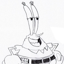 Mr Krabs Look Really Relieved Coloring Page