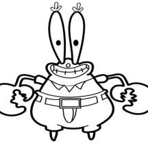 Mr Krabs Wide Grin Coloring Page