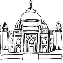 Mughal Emperor Shah Jahan of the Taj Mahal Coloring Page