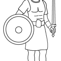 A Roman Soldier from Late Ancient Rome Coloring Page