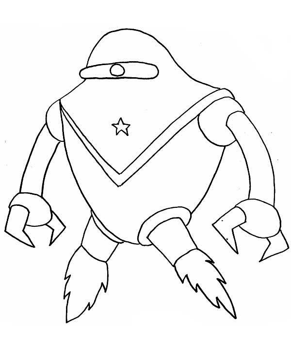 Alien in Space Suit Coloring Page