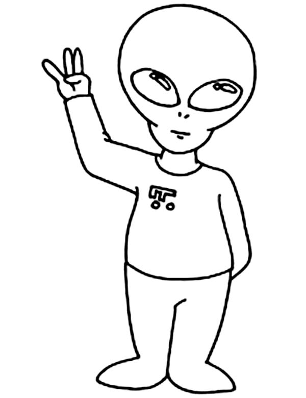 For Fingered Alien Coloring Page