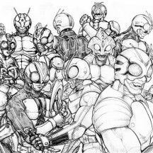 All Kamen Rider Characters Coloring Page