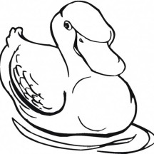 Angry Duck Coloring Page