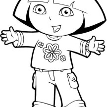 Awesome Dora the Explorer Coloring Page