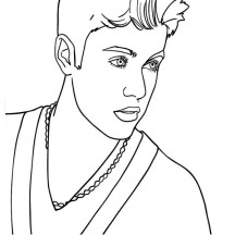 Canadian Pop Singer Justin Bieber Coloring Page