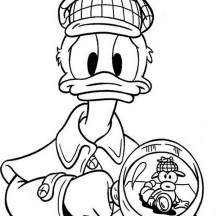 Donald Duck Holmes Coloring Pages