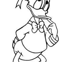 Donald Duck Thinking Coloring Pages