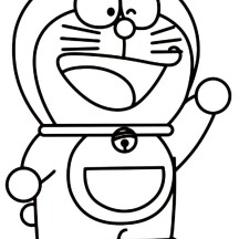 Doraemon Winking Coloring Pages