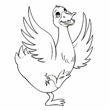 Duck Spread Her Wings Coloring Page