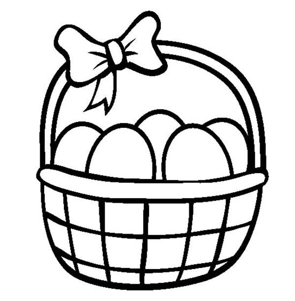 Easter Egg Basket Coloring Page