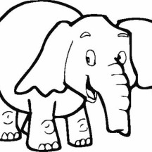 Elephant Coloring Page for Kids